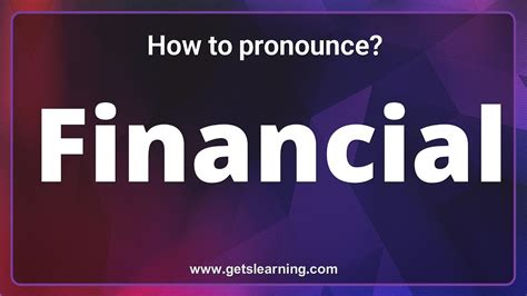 how to pronounce financial